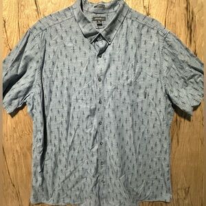 Men's Eddie Bauer classic fit graphic (kayak) short sleeve button down